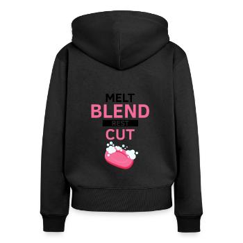 Soap Making Design for Soap Maker Designs - Women's Premium Organic Zip Hoodie - black - Back - Julia (174cm)
