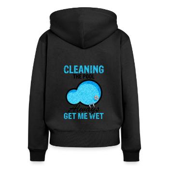 Lifeguard Designs for Pool Technicians - Women's Premium Organic Zip Hoodie - black - Back - Julia (174cm)