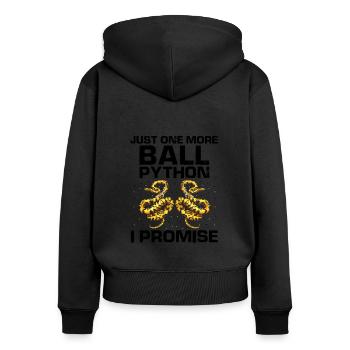King python design for snake lovers - Women's Premium Organic Zip Hoodie - black - Back - Julia (174cm)