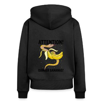King python design for snake lovers - Women's Premium Organic Zip Hoodie - black - Back - Julia (174cm)