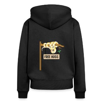 King python design pour les amateurs de serpents - Sweat à capuche zippé Premium bio Femme - noir - Dos - Julia (174cm)