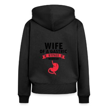 Gastric bypass and gastric bypass surgery design - Women's Premium Organic Zip Hoodie - black - Back - Julia (174cm)