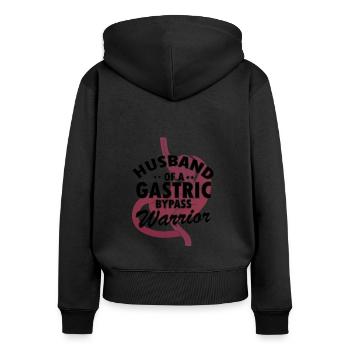 Gastric Bypass and Gastric Bypass Operation Design - Women's Premium Organic Zip Hoodie - black - Back - Julia (174cm)