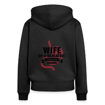 Gastric Bypass and Gastric Bypass Operation Design - Women's Premium Organic Zip Hoodie - black - Back - Julia (174cm)