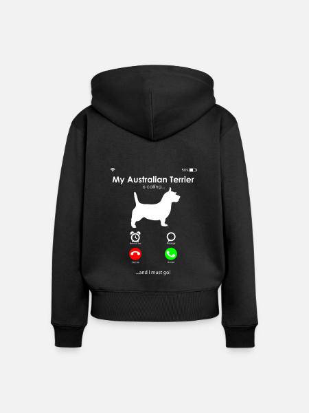 Australian Terrier - Frauen Premium Bio Zip Hoodie - Schwarz