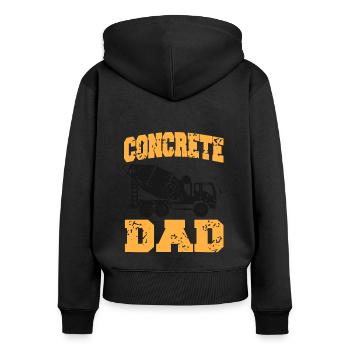 Concrete construction design for construction workers and construction site - Women's Premium Organic Zip Hoodie - black - Back - Julia (174cm)