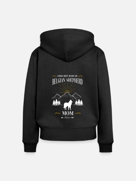 Belgischer Schäferhund - Frauen Premium Bio Zip Hoodie - Schwarz