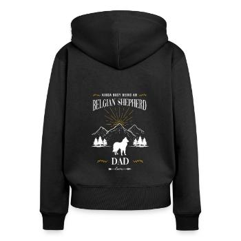 Belgian Shepherd - Women's Premium Organic Zip Hoodie - black - Back - Julia (174cm)
