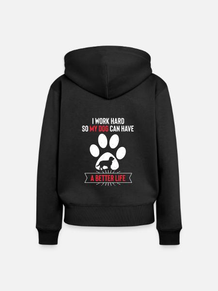Boykin Spaniel - Frauen Premium Bio Zip Hoodie - Schwarz