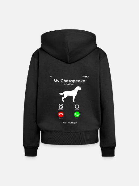 Chesapeake Bay Retriever - Frauen Premium Bio Zip Hoodie - Schwarz