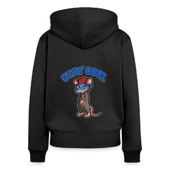Possum design for opossum lovers and possum - Women's Premium Organic Zip Hoodie - black - Back - Julia (174cm)
