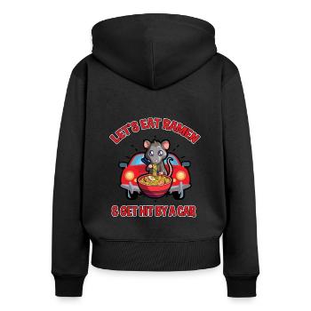 Conception d’opossum pour les amateurs d’opossum et d’opossum - Sweat à capuche zippé Premium bio Femme - noir - Dos - Julia (174cm)