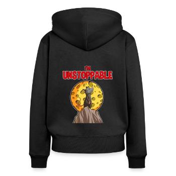 Conception d’opossum pour les amateurs d’opossum et d’opossum - Sweat à capuche zippé Premium bio Femme - noir - Dos - Julia (174cm)