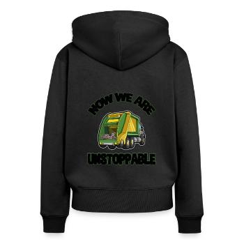 Opossum Spruch für Tierliebhaber und Possum - Frauen Premium Bio Zip Hoodie - Schwarz - Hinten - Julia (174cm)