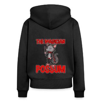 Conception d’opossum pour les amateurs d’opossum et d’opossum - Sweat à capuche zippé Premium bio Femme - noir - Dos - Julia (174cm)