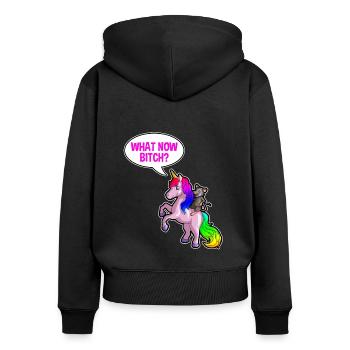 Conception d’opossum pour les amateurs d’opossum et d’opossum - Sweat à capuche zippé Premium bio Femme - noir - Dos - Julia (174cm)