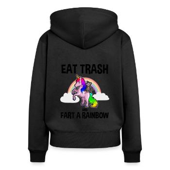 Possum design for opossum lovers and possum - Women's Premium Organic Zip Hoodie - black - Back - Julia (174cm)