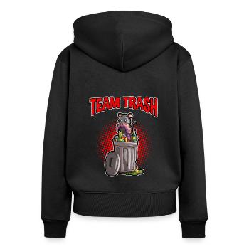 Possum design for opossum lovers and possum - Women's Premium Organic Zip Hoodie - black - Back - Julia (174cm)