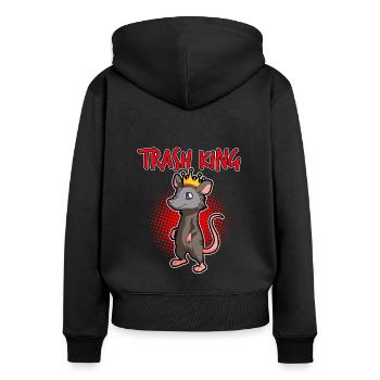 Conception d’opossum pour les amateurs d’opossum et d’opossum - Sweat à capuche zippé Premium bio Femme - noir - Dos - Julia (174cm)