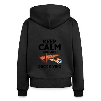 Sports nautiques pour chiens et sports nautiques pour chiens - Sweat à capuche zippé Premium bio Femme - noir - Dos - Julia (174cm)