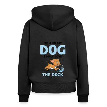 Sports nautiques pour chiens et sports nautiques pour chiens - Sweat à capuche zippé Premium bio Femme - noir - Dos - Julia (174cm)