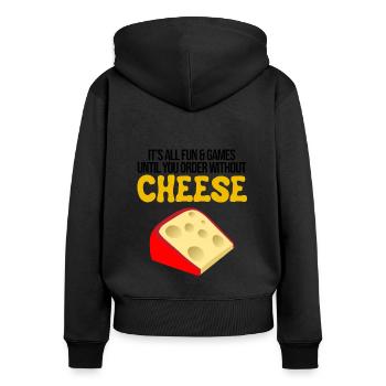 Charcuterie design for cheesemakers - Women's Premium Organic Zip Hoodie - black - Back - Julia (174cm)