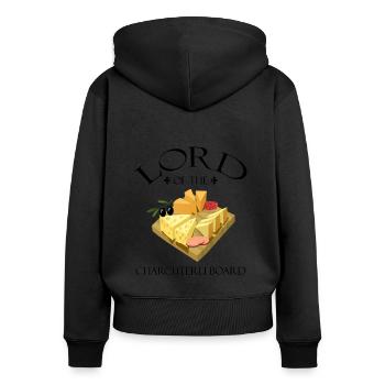 Gouda lovers for smoked Gouda - Women's Premium Organic Zip Hoodie - black - Back - Julia (174cm)