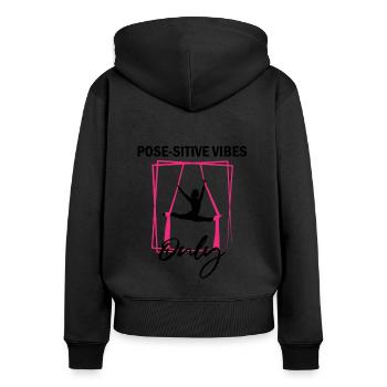 Aerial Silk Dancer for Aerial Ribbon and Aerialist - Women's Premium Organic Zip Hoodie - black - Back - Julia (174cm)
