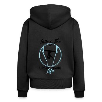 Aerial Silk Dancer for Aerial Ribbon and Aerialist - Women's Premium Organic Zip Hoodie - black - Back - Julia (174cm)