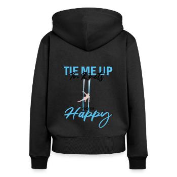 Aerial Silk Circus for Aerial Silk Performers - Women's Premium Organic Zip Hoodie - black - Back - Julia (174cm)