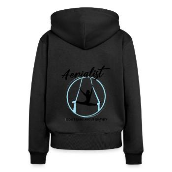 Aerial Silk Dancer for Aerial Ribbon and Aerialist - Women's Premium Organic Zip Hoodie - black - Back - Julia (174cm)