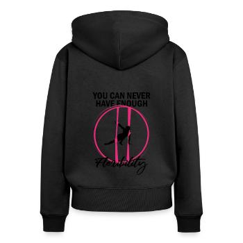 Aerial Silk Circus für Aerial Silk Performer - Frauen Premium Bio Zip Hoodie - Schwarz - Hinten - Julia (174cm)