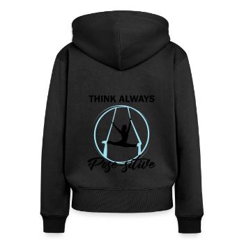 Aerial Silk Dancer for Aerial Ribbon and Aerialist - Women's Premium Organic Zip Hoodie - black - Back - Julia (174cm)