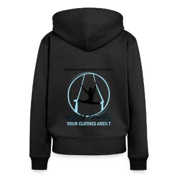 Aerial Silk Circus for Aerial Silk Performers - Women's Premium Organic Zip Hoodie - black - Back - Julia (174cm)