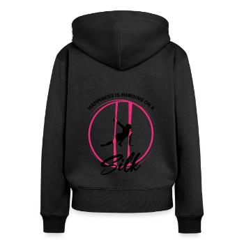 Aerial Silk Circus for Aerial Silk Performers - Women's Premium Organic Zip Hoodie - black - Back - Julia (174cm)