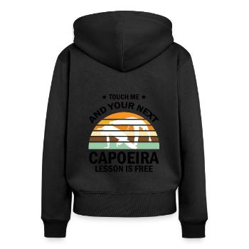 Brasilianischer Tanz für Kickboxen - Frauen Premium Bio Zip Hoodie - Schwarz - Hinten - Julia (174cm)