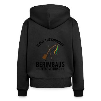 Danse brésilienne pour le kickboxing - Sweat à capuche zippé Premium bio Femme - noir - Dos - Julia (174cm)