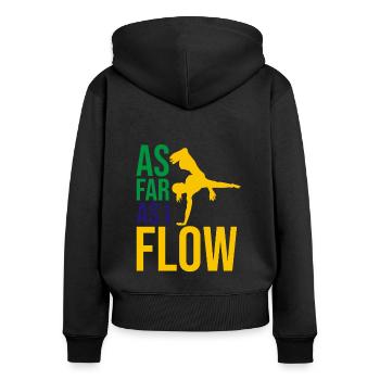 Dicton de danse afro-brésilienne pour la Capoeira - Sweat à capuche zippé Premium bio Femme - noir - Dos - Julia (174cm)