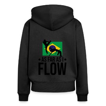 Brasilianischer Tanz für Kickboxen - Frauen Premium Bio Zip Hoodie - Schwarz - Hinten - Julia (174cm)