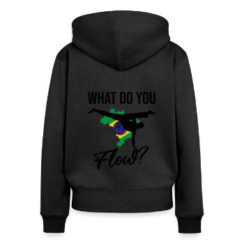 Capoeira instruments for Brazilian dance - Women's Premium Organic Zip Hoodie - black - Back - Julia (174cm)
