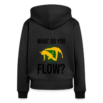Capoeira Athletic pour la danse afro-brésilienne - Sweat à capuche zippé Premium bio Femme - noir - Dos - Julia (174cm)