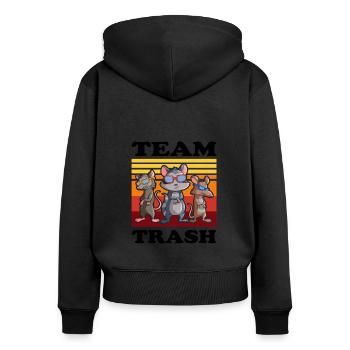 Raccoon design for possum and possums - Women's Premium Organic Zip Hoodie - black - Back - Julia (174cm)