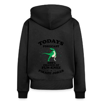 Artificial leg design for leg prostheses - Women's Premium Organic Zip Hoodie - black - Back - Julia (174cm)