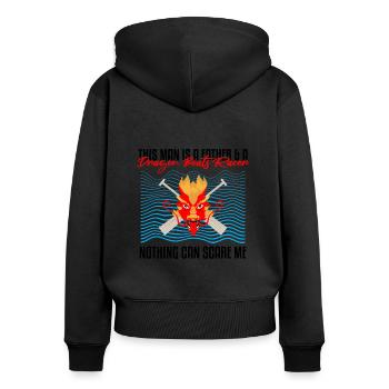 Dragon Boat Paddle pour le Festival de course de bateaux-dragons - Sweat à capuche zippé Premium bio Femme - noir - Dos - Julia (174cm)