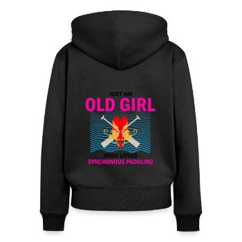 Chinese Boat Race for Dragon Boat Trainers - Women's Premium Organic Zip Hoodie - black - Back - Julia (174cm)