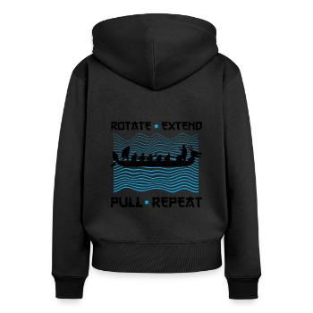 Chinese Boat Race for Dragon Boat Trainers - Women's Premium Organic Zip Hoodie - black - Back - Julia (174cm)