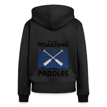 Dragon Boat Trainer for Chinese Boat Racing - Women's Premium Organic Zip Hoodie - black - Back - Julia (174cm)