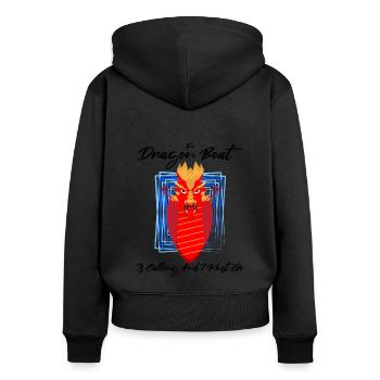Dragon Boat Trainer for Chinese Boat Racing - Women's Premium Organic Zip Hoodie - black - Back - Julia (174cm)