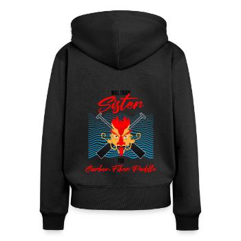 Drachenbootrennen-Design für Drachenbootfahren - Frauen Premium Bio Zip Hoodie - Schwarz - Hinten - Julia (174cm)
