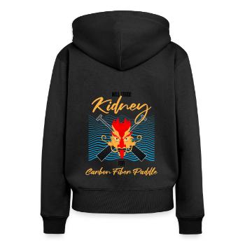 Dragon Boat Paddle pour le Festival de course de bateaux-dragons - Sweat à capuche zippé Premium bio Femme - noir - Dos - Julia (174cm)